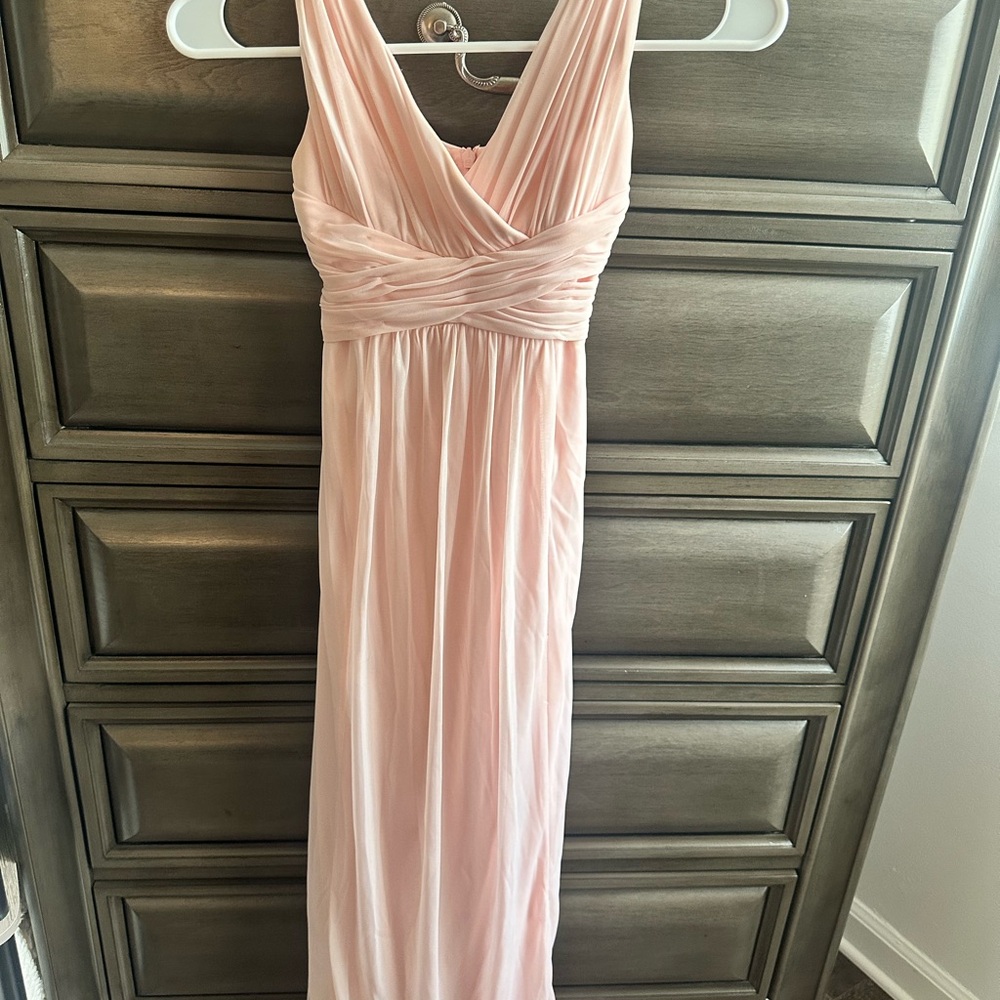 Girls sz 8 David’s Bridal Petal Pink wedding gown dress